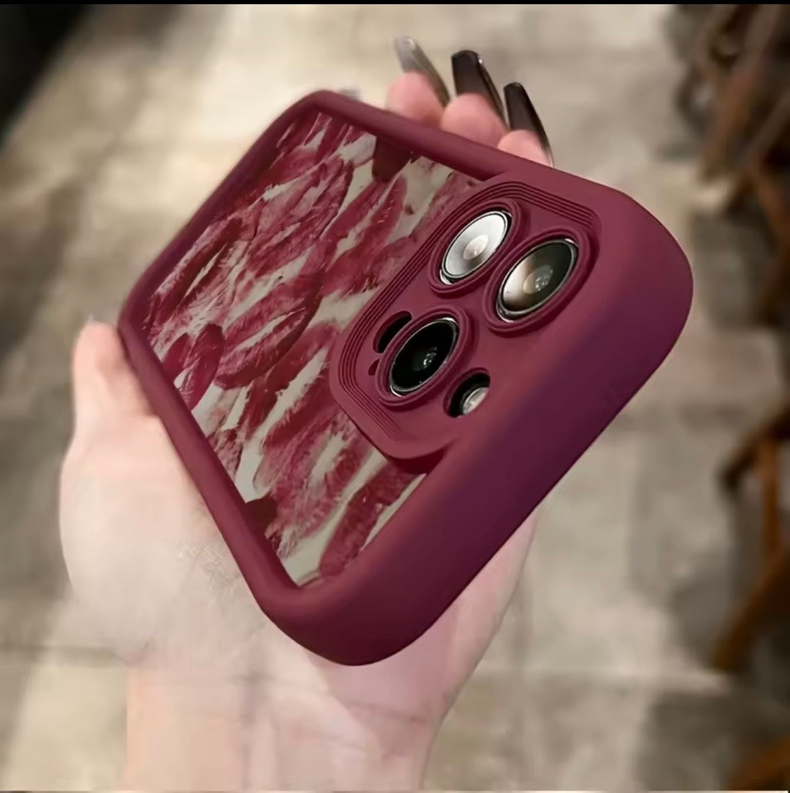 Coque rouge pour iPhone 15simple 15pro et 15pro Max style vintage love