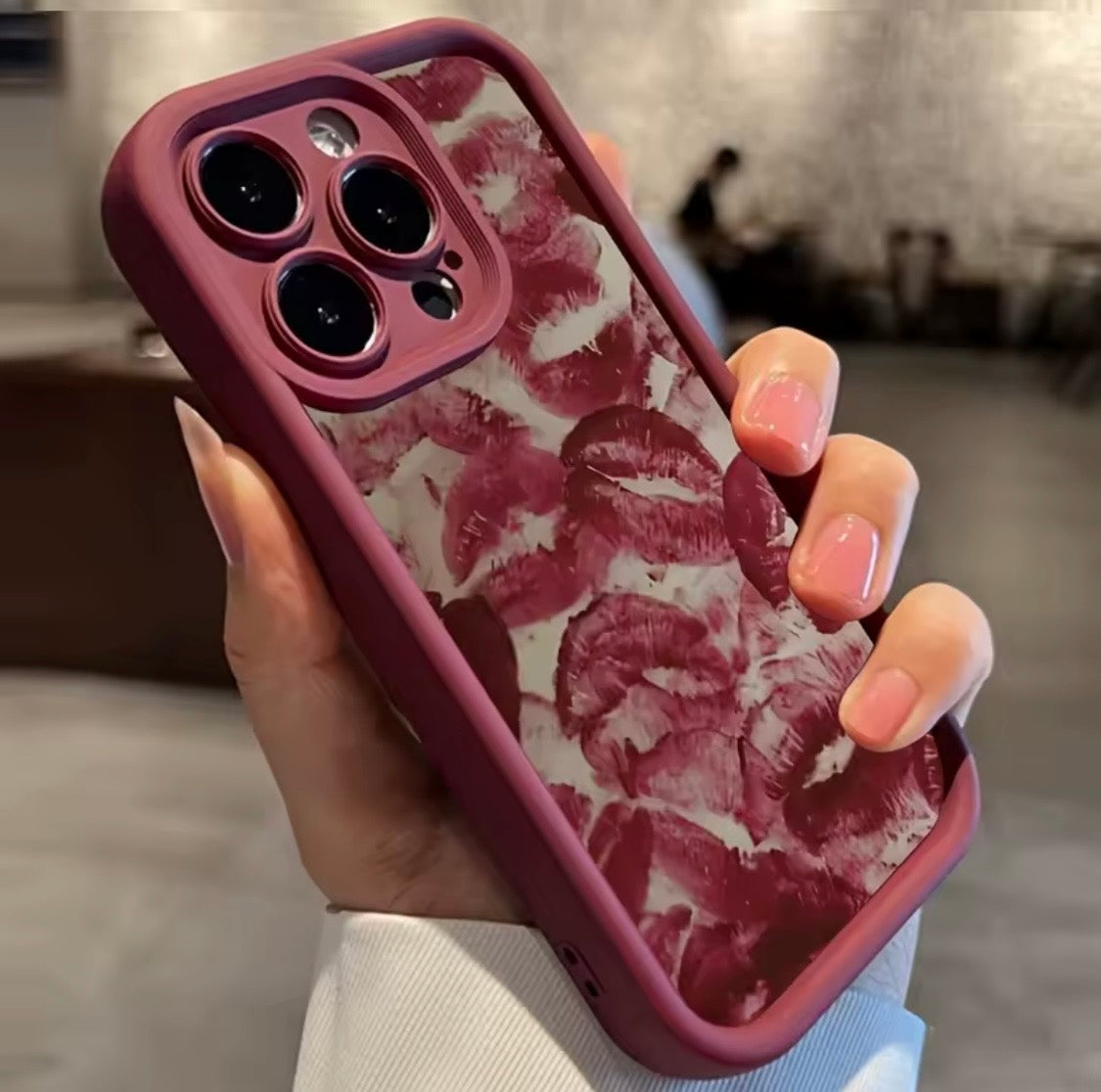 Coque rouge pour iPhone 15simple 15pro et 15pro Max style vintage love