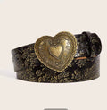 Ceinture vintage en cuir PU